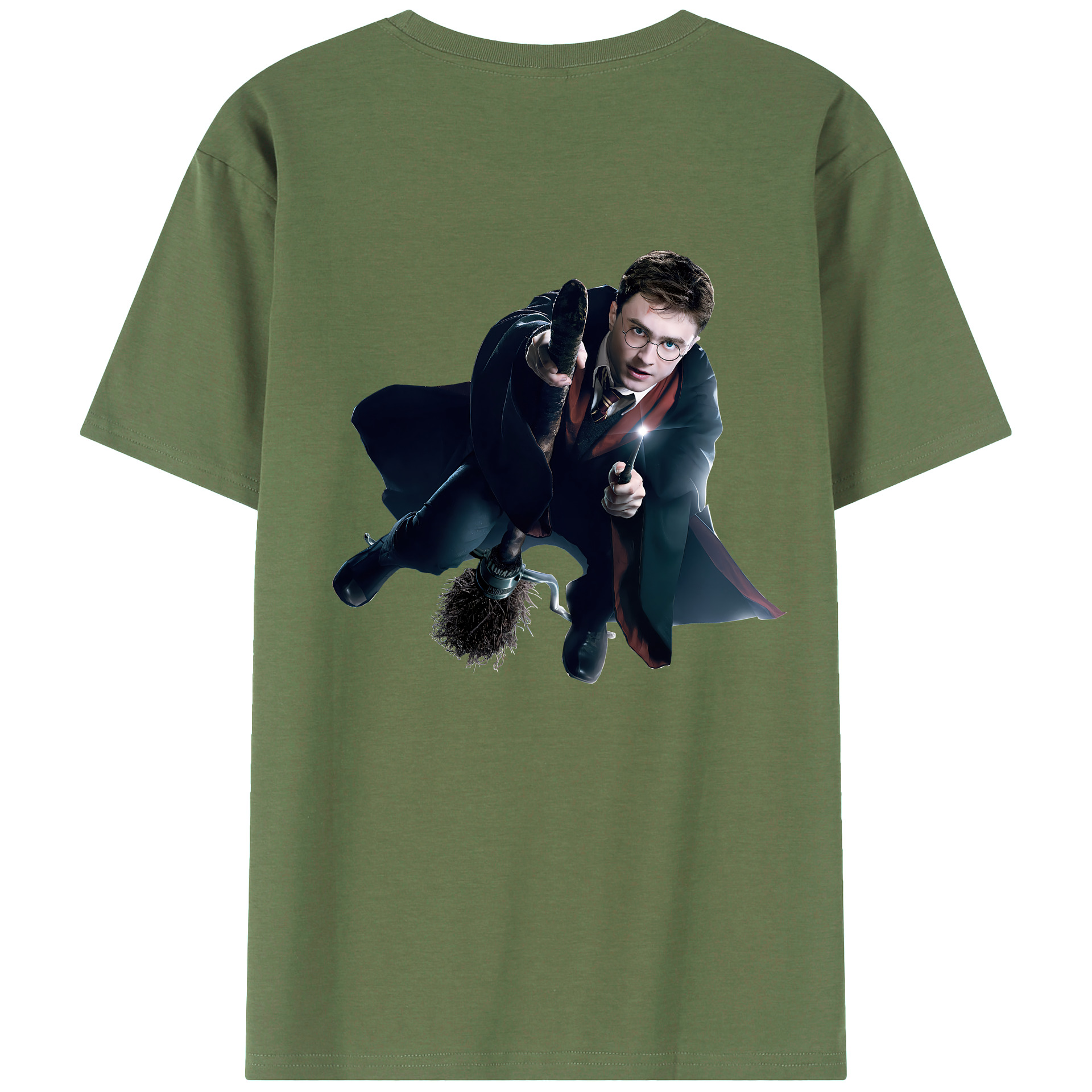 （画像用） Harry Potter ハリー・ポッターシリーズ 綿100％ メンズ半袖Tシャツ（バックプリント） 通気性